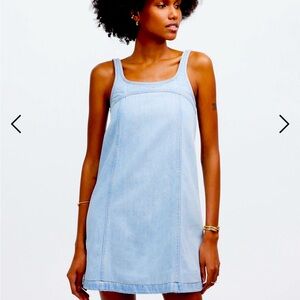 Madewell Denim A-Line Sleeveless Mini Dress